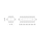 Uitschuifbare melamine houten tafel tot 470 cm Made in Italy – Gordito Viadurini