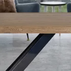 Tafel in Masellato Oak Plated en Metal Made in Italy - Seoul Viadurini