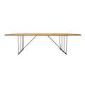 Gefineerde eikenhouten tafel en metalen poten Made in Italy - Consuelo
