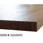 Geknoopte eikenhouten tafel met ijzergrijs metalen onderstel Made in Italy - Gonna Viadurini
