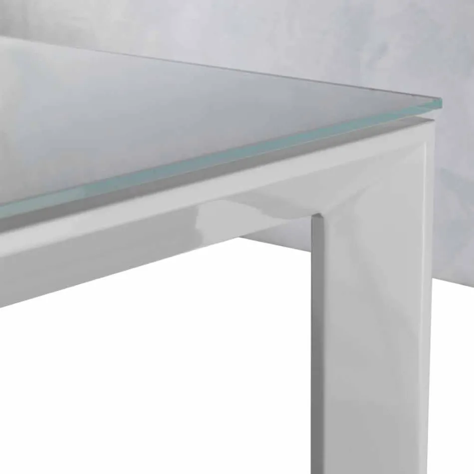 Gehard glas tafel met mono strekt zich uit om te boeken Phoenix Viadurini