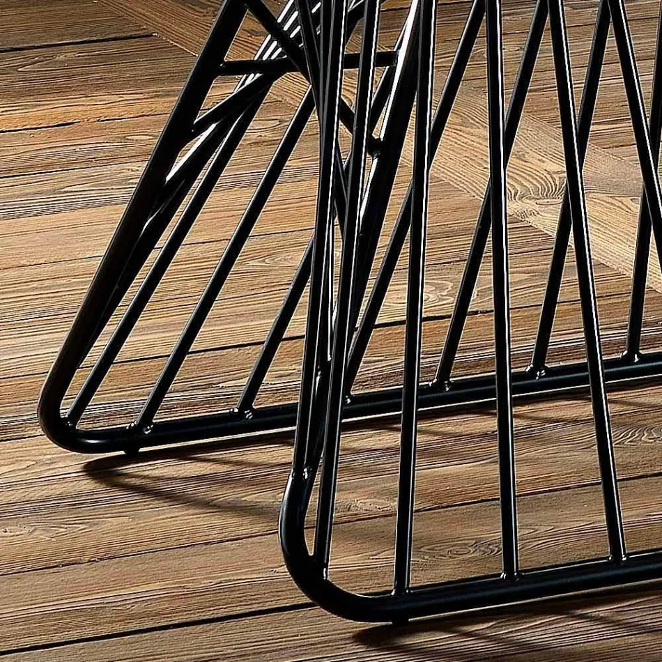 Moderne design gehard glazen tafel gemaakt in Italië, Mitia Viadurini