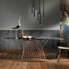 Moderne design gehard glazen tafel gemaakt in Italië, Mitia Viadurini