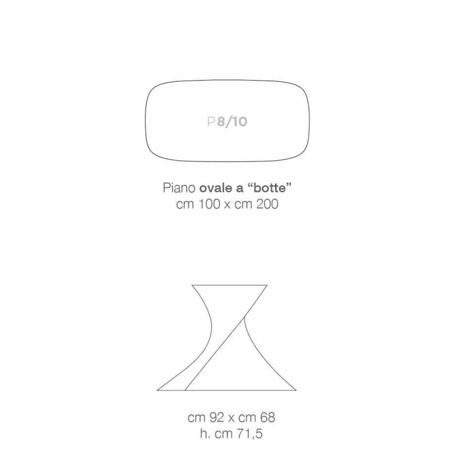 Gehard glazen tafel van modern design geproduceerd in Italië, Clark Viadurini