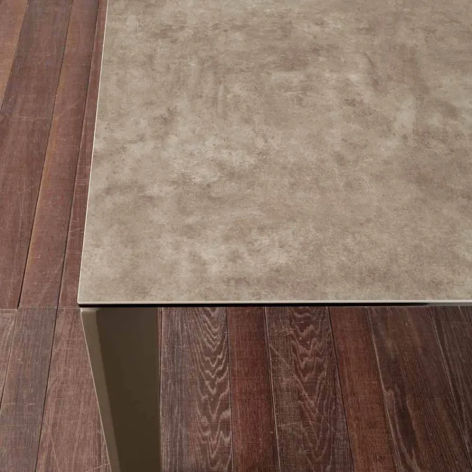 Glas-keramische uitschuiftafel tot 240 cm Terni Viadurini