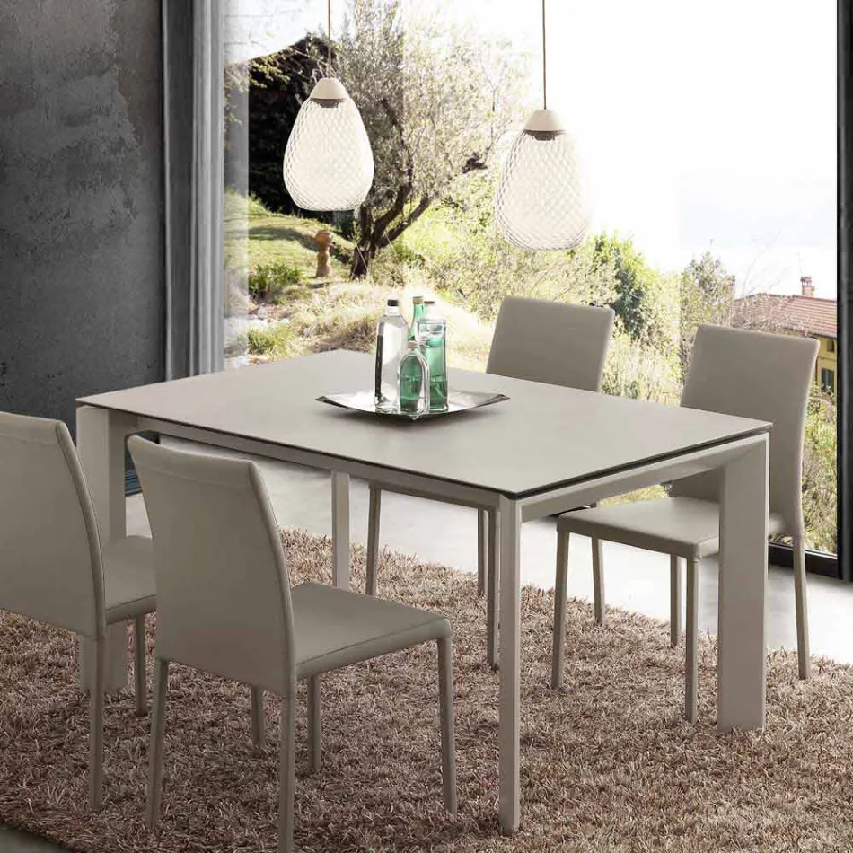 Glas-keramische uitschuiftafel tot 240 cm Terni Viadurini