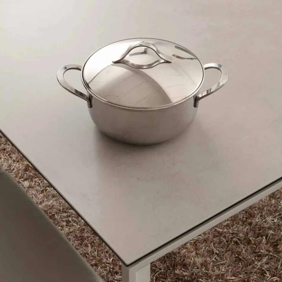 Glas-keramische uitschuiftafel tot 240 cm Terni Viadurini