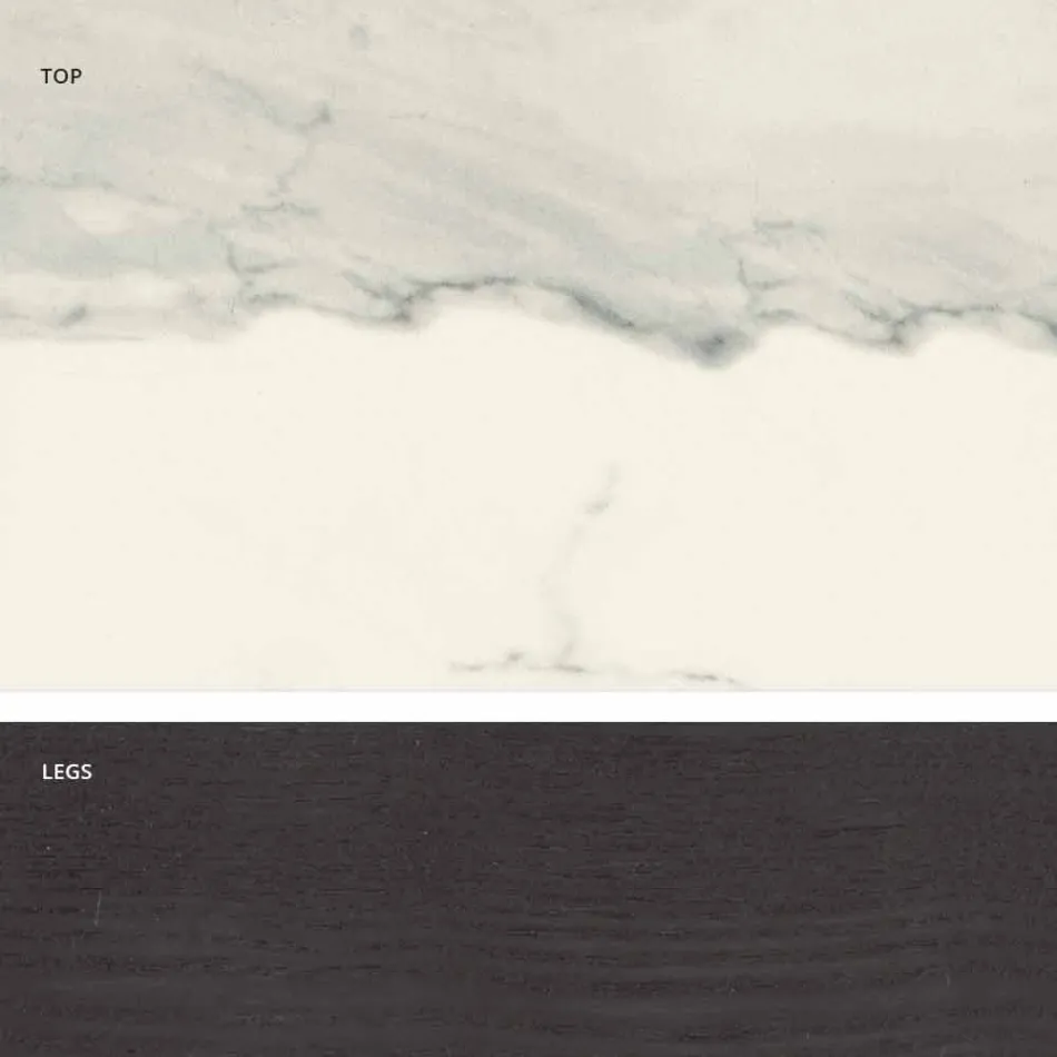 Moderne design glazen keramische tafel gemaakt in Italië, Egisto Viadurini