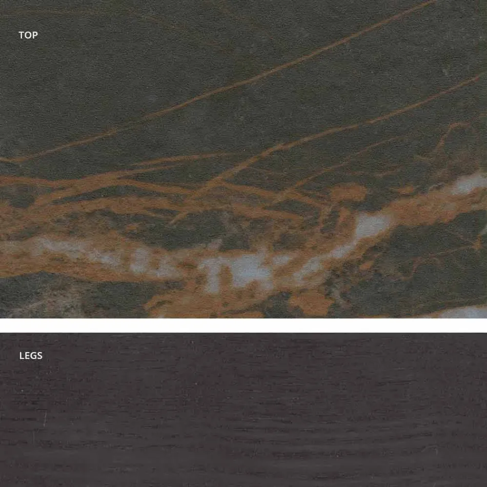 Moderne design glazen keramische tafel gemaakt in Italië, Egisto Viadurini