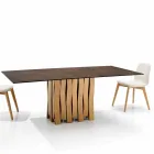 Moderne design glazen keramische tafel gemaakt in Italië, Egisto Viadurini