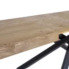 Uitschuifbare binnentafel van massief hout en metaal Made in Italy - Khal Viadurini