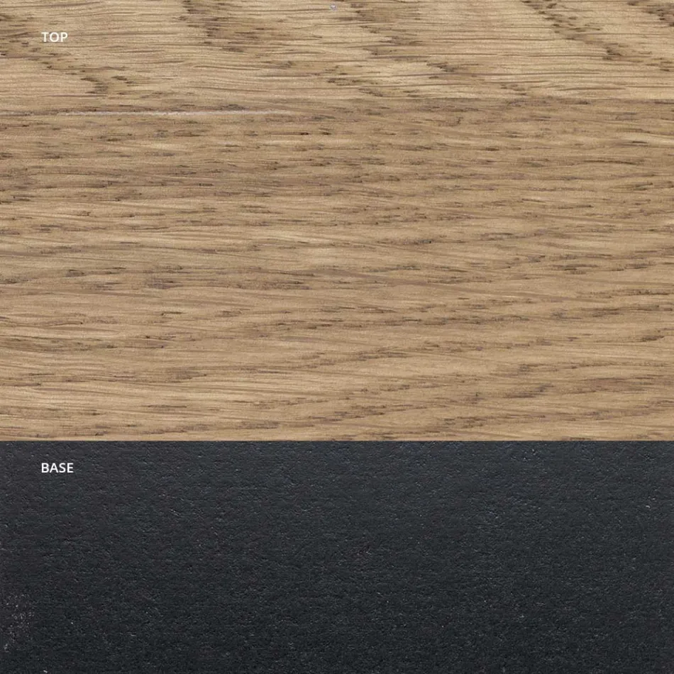 Uitschuifbare binnentafel van massief hout en metaal Made in Italy - Khal Viadurini