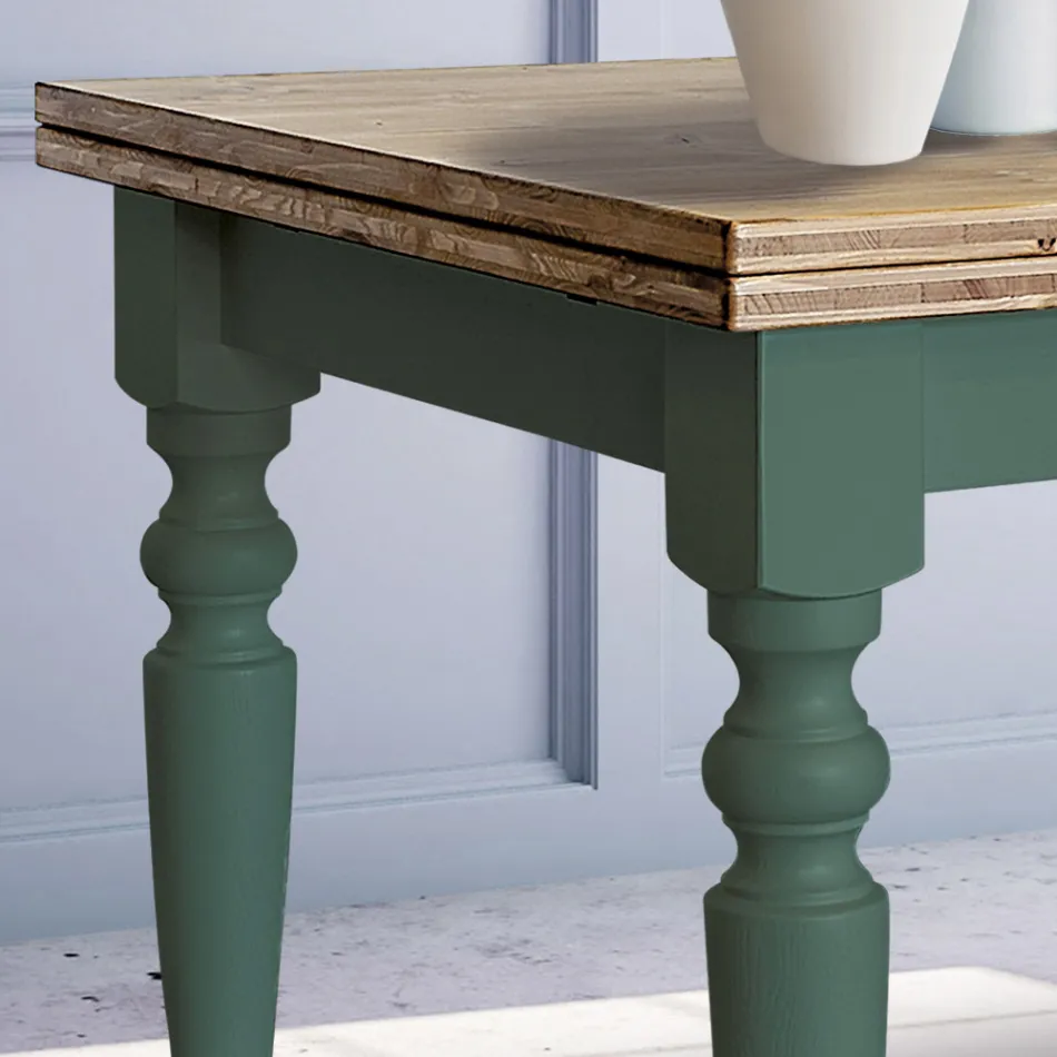 Uitschuifbare salontafel in Noordse spar Made in Italy - Benidorm Viadurini