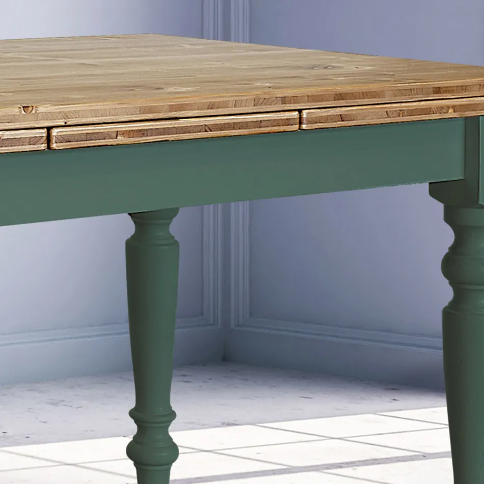 Uitschuifbare salontafel in Noordse spar Made in Italy - Benidorm Viadurini