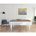 Uitschuifbare woontafel in eikenhout met gevormde hoeken Made in Italy - Rafael Viadurini