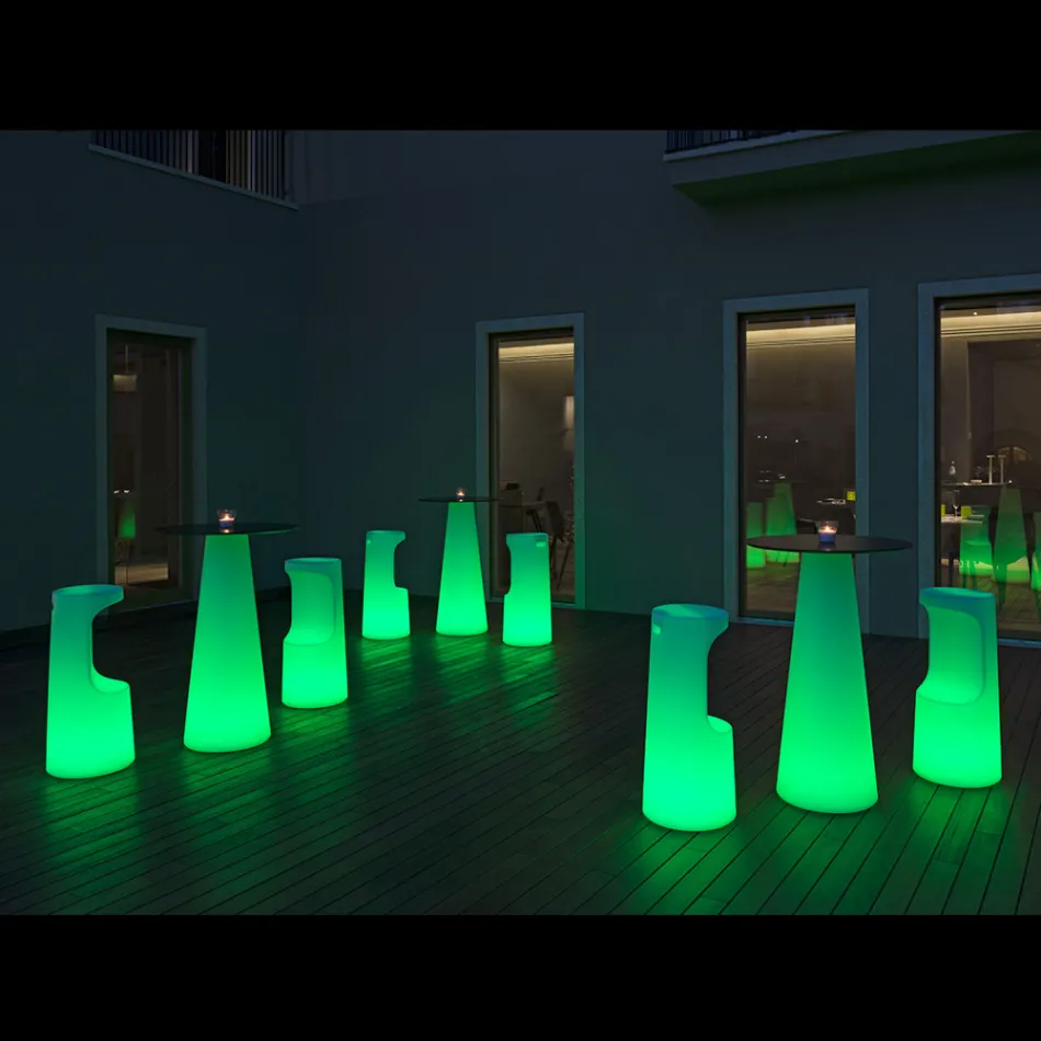 Hooglichttafel voor buiten met LED in Hpl en polyethyleen Made in Italy - Forlina Viadurini