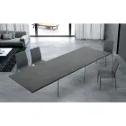 Moderne uitschuifbare tafel tot 300 cm in laminaat en glas Made in Italy - Tear Viadurini