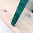 Moderne uitschuifbare tafel tot 300 cm in laminaat en glas Made in Italy - Tear Viadurini