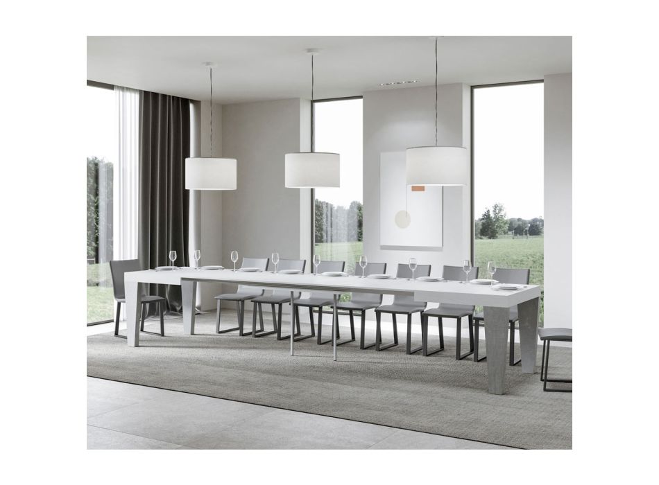 Moderne uitschuifbare tafel tot 440 cm in Made in Italy Wood - Mountain Viadurini