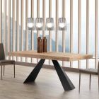 Moderne uitschuifbare tafel tot 260/280 cm in hout en metaal - Teramo Viadurini