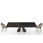 Moderne uitschuifbare tafel tot 278 cm in keramiek Made in Italy - Dalmatiër Viadurini