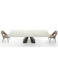 Moderne uitschuifbare tafel tot 300 cm in marmer Made in Italy - Dalmata