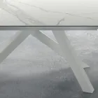 Moderne uitschuifbare tafel tot 278 cm in keramiek Made in Italy - Settimmio Viadurini