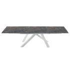 Moderne uitschuifbare tafel tot 278 cm in keramiek Made in Italy - Settimmio Viadurini