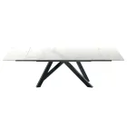 Moderne uitschuifbare tafel tot 278 cm in keramiek Made in Italy - Settimmio Viadurini