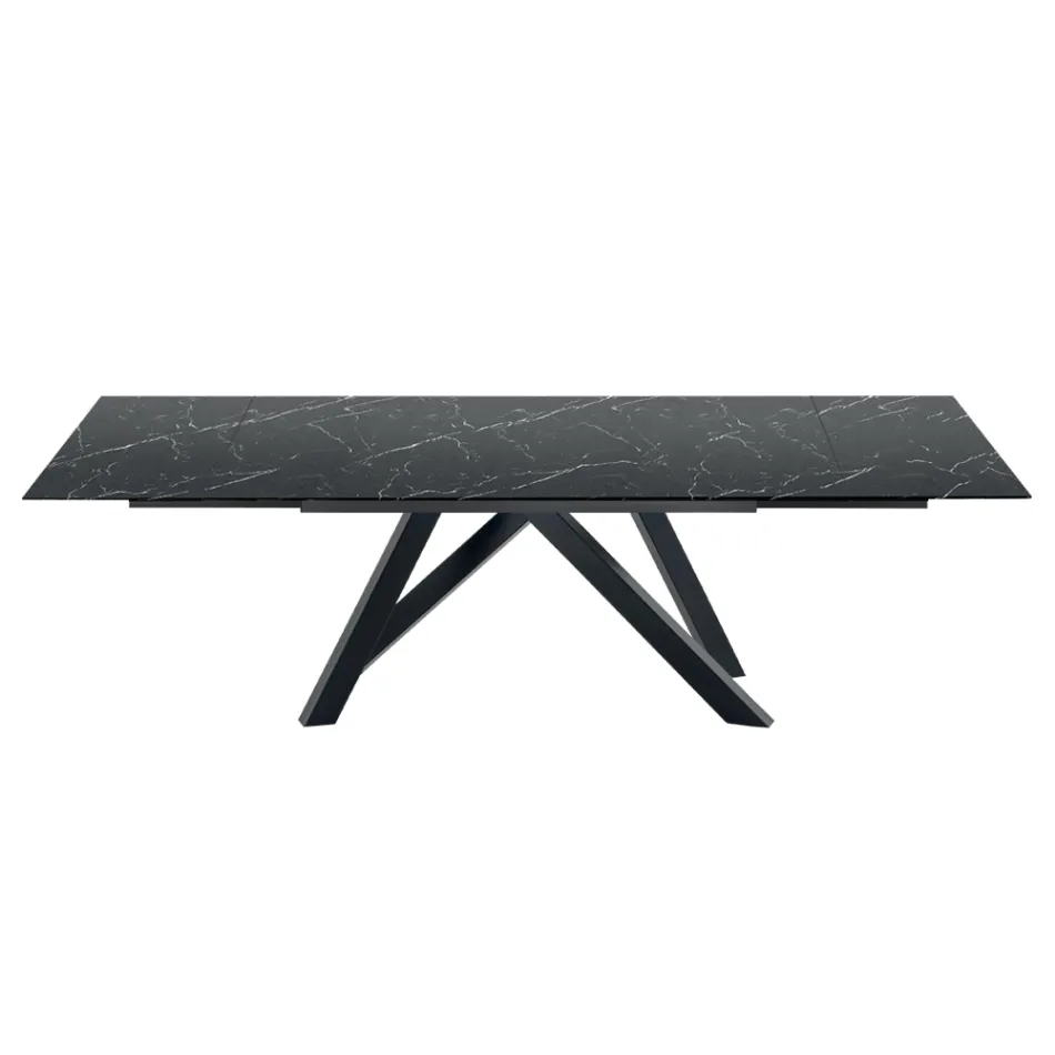 Moderne uitschuifbare tafel tot 278 cm in keramiek Made in Italy - Settimmio Viadurini