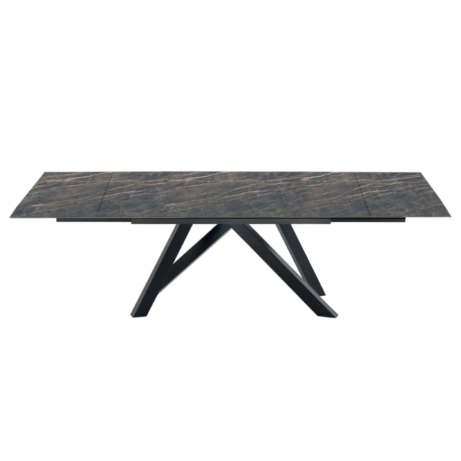 Moderne uitschuifbare tafel tot 278 cm in keramiek Made in Italy - Settimmio Viadurini
