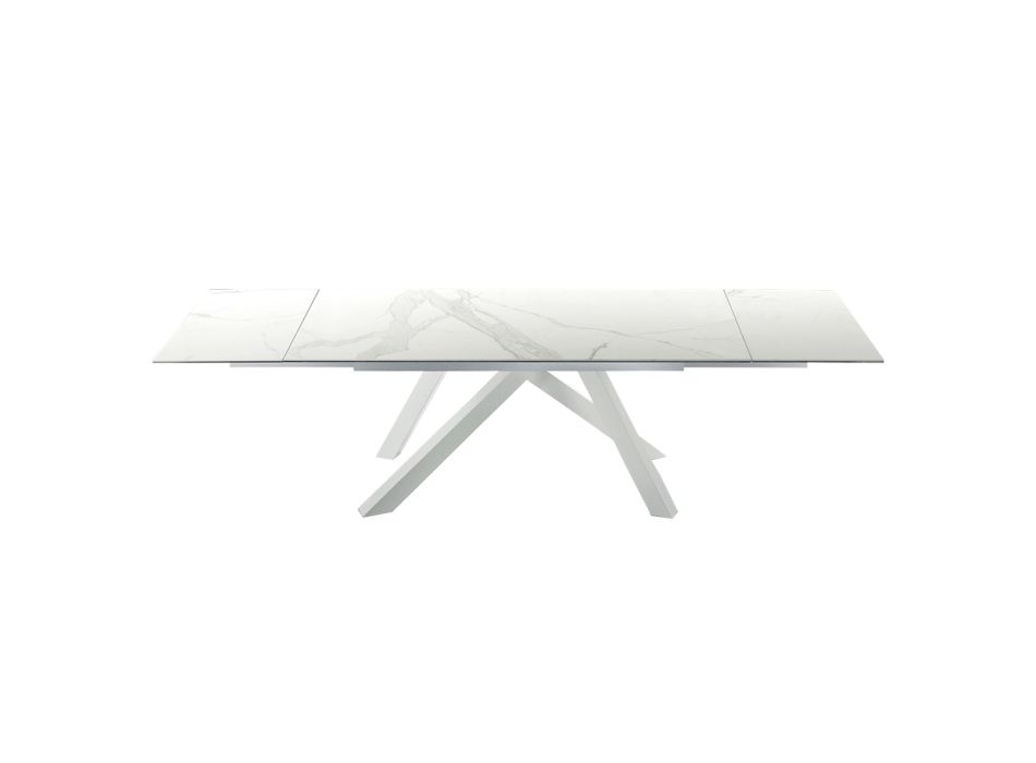 Moderne uitschuifbare tafel tot 278 cm in keramiek Made in Italy - Settimmio Viadurini
