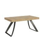 Moderne uitschuifbare tafel tot 440 cm in ijzer en hout Made in Italy - Valle Viadurini