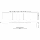 Moderne uitschuifbare tafel tot 480 cm in hout Made in Italy - Michael Viadurini