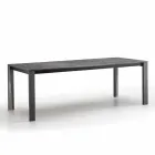 Moderne uitschuifbare tafel in steengoed en beukenhout gemaakt in Duccio, Italië Viadurini