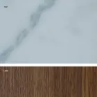 Moderne tafel met marmeren effect steengoed top gemaakt in Italië, Adrano Viadurini