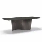 Moderne tafel met marmeren effect steengoed top gemaakt in Italië, Adrano Viadurini