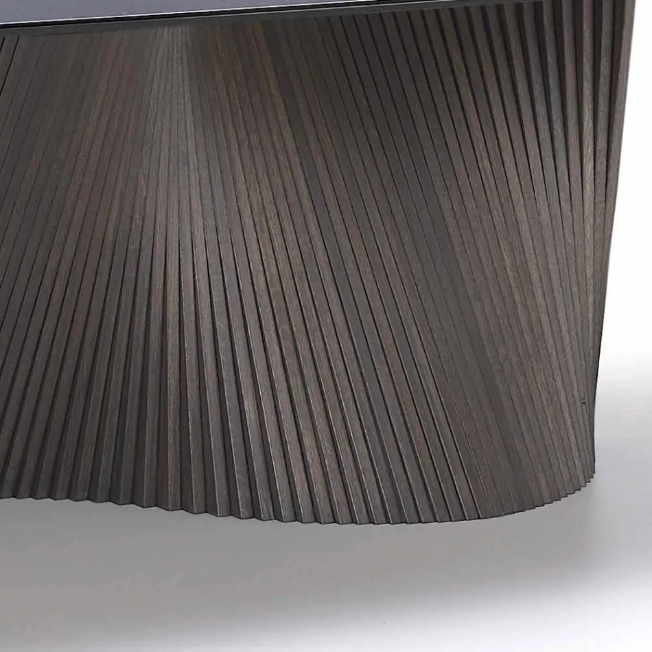 Moderne tafel met marmeren effect steengoed top gemaakt in Italië, Adrano Viadurini