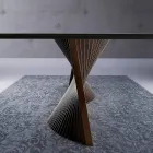 Moderne tafel met marmeren effect steengoed top gemaakt in Italië, Adrano Viadurini