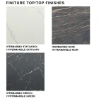 Moderne rechthoekige tafel in keramiek en staal Made in Italy - Settimmio Viadurini