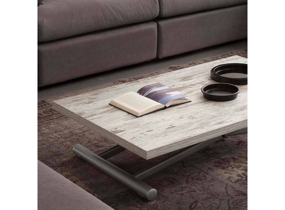 Tafel of salontafel uitbreidbaar ontwerp veredeld Nuoro Viadurini