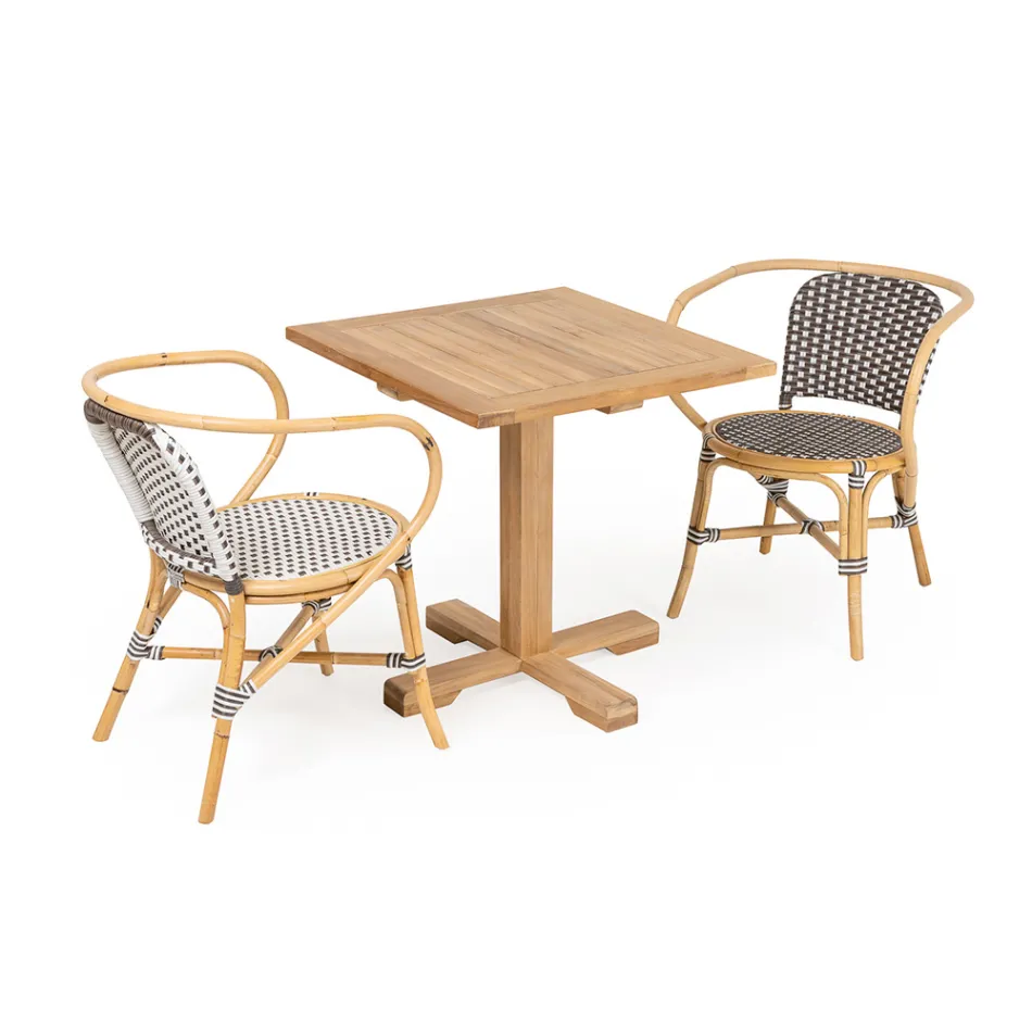 Buitentafel met centrale voet in verschillende maten - Yggdrasil Viadurini