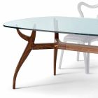 ovale tafel in modern design houten eet L197xP109 cm, Fraco Viadurini