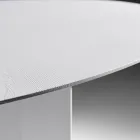 Ovale eettafel van essenhoutfineer - Capricorn Viadurini