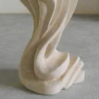 ovale stenen tafel met glazen top modern design Agave Viadurini