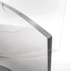 Ovale tafel van transparant plexiglas, gemaakt in Italië - Gabriela Viadurini