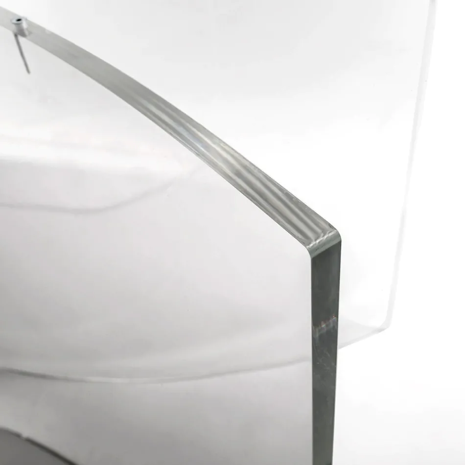 Ovale tafel van transparant plexiglas, gemaakt in Italië - Gabriela Viadurini