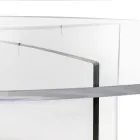 Ovale tafel van transparant plexiglas, gemaakt in Italië - Gabriela Viadurini