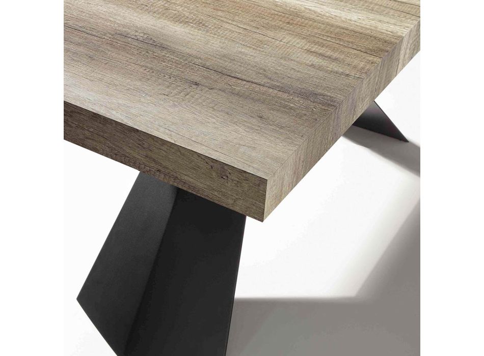 Eetkamertafel met uitschuifbaar blad tot 290 cm in hout - Doriano Viadurini