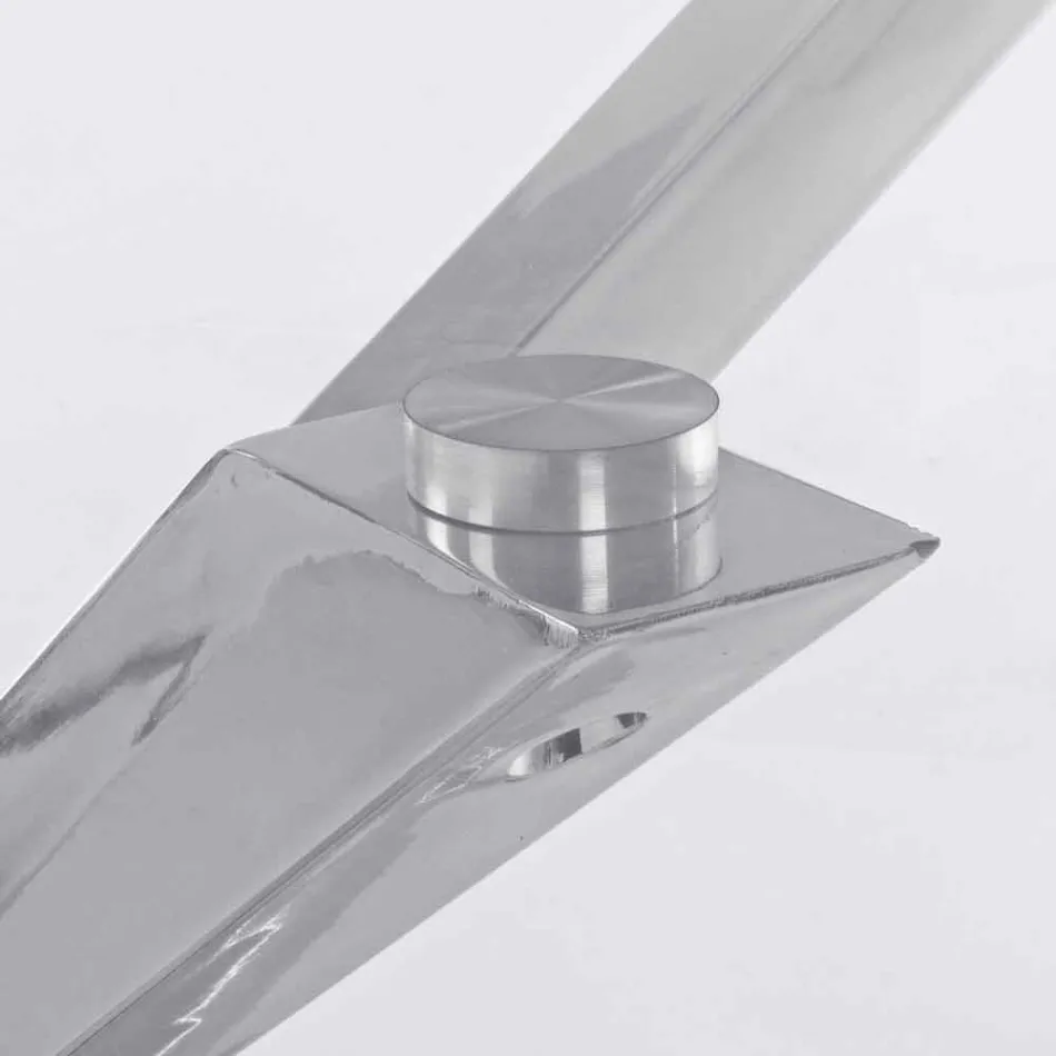 Homemotion Eetkamertafel met blad van gehard glas - Denda Viadurini